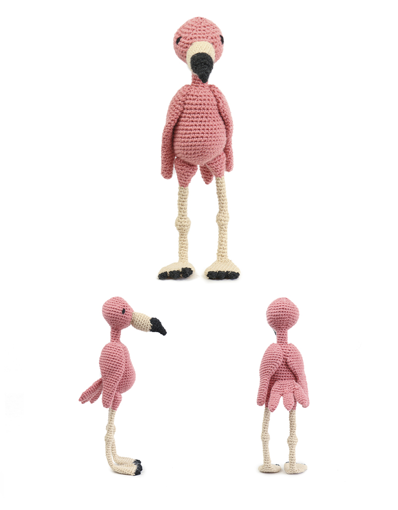 toft ed's animal Cindy the American Flamingo amigurumi crochet